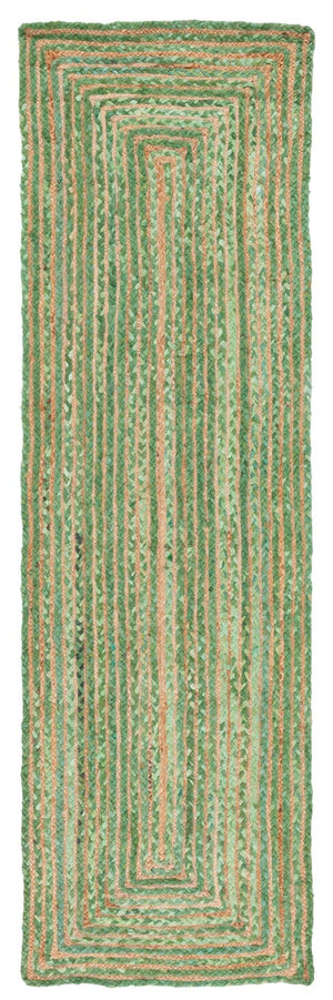 Safavieh Cape Cod Hand Woven Jute Cotton Striped Runner Rug for Bohemian Entryways CAP202Y-214