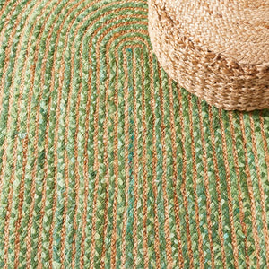 Safavieh Cape Cod Hand Woven Jute Cotton Flatweave Round Rug Earthy Striped Bohemian Accent CAP202Y-3R