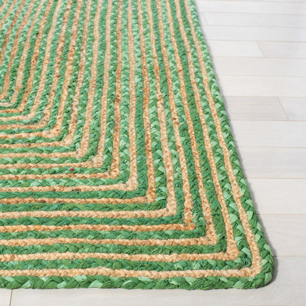 Safavieh Cape Cod Hand Woven Jute Cotton Striped Flatweave Rug for Bohemian Coastal Spaces CAP202Y-3SQ
