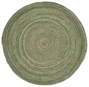 Safavieh Cape Cod Hand Woven Jute Cotton Round Rug Striped Bohemian Accent for Living Rooms CAP202Y-5R