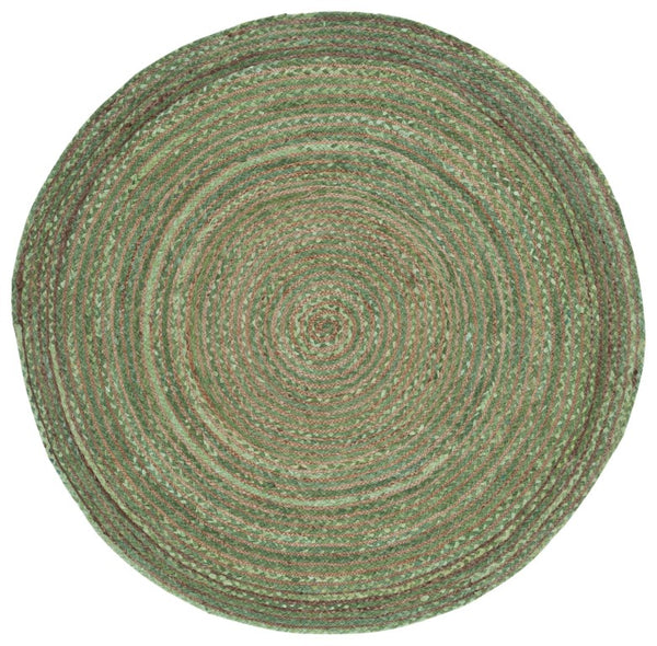 Safavieh Cape Cod Hand Woven Jute Cotton Round Rug Striped Bohemian Accent for Living Rooms CAP202Y-5R