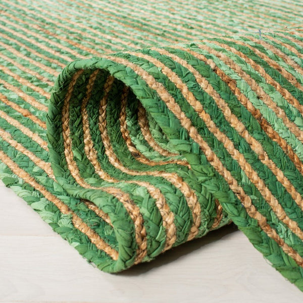 Safavieh Cape Cod Hand Woven Jute Cotton Striped Square Rug Bohemian Earthy Living Room Accent CAP202Y-5SQ
