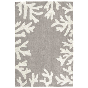Trans Ocean Liora Manne Capri Coastal Indoor/Outdoor Area Rug - Vibrant Tropical Design For Any Space Silver Polyester,Acrylic Cap12162047