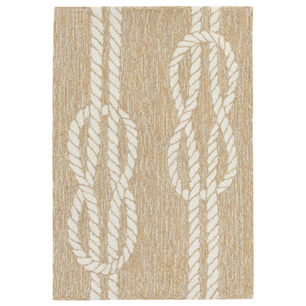 Trans Ocean Liora Manne Capri Ropes Indoor/Outdoor Area Rug - Nautical Stripe Design For Stylish Spaces Natural Polyester,Acrylic Cap12163612