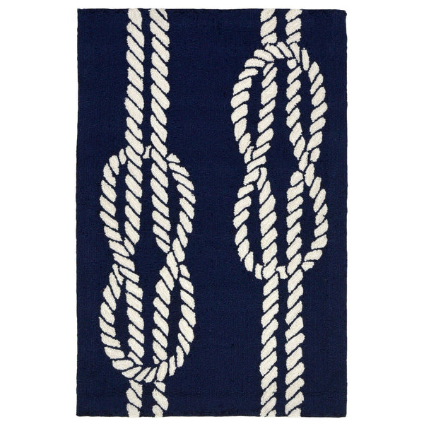 Trans Ocean Liora Manne Capri Ropes Indoor/Outdoor Area Rug - Nautical Stripe Design For Stylish Spaces Navy Polyester,Acrylic Cap23163633