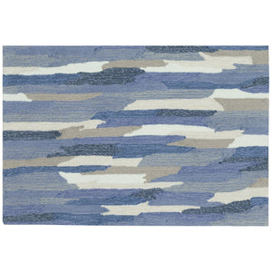 Trans Ocean Liora Manne Capri Cloud Indoor/Outdoor Area Rug - Contemporary Geometric Design For Any Space Blue Polyester,Acrylic Cap23172523