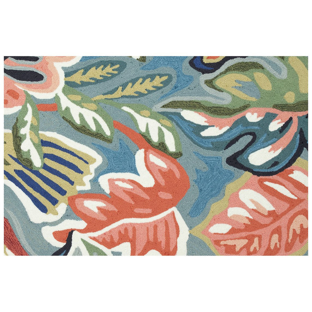 Trans Ocean Liora Manne Capri Indoor/Outdoor Rug - Vibrant Floral Geometric Design For Stylish Spaces Blue Polyester,Acrylic Cap12174004