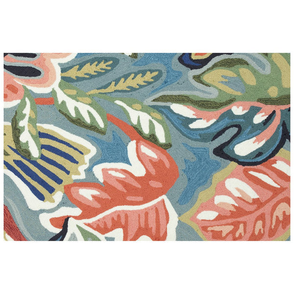 Trans Ocean Liora Manne Capri Indoor/Outdoor Rug - Vibrant Floral Geometric Design For Stylish Spaces Blue Polyester,Acrylic Cap12174004