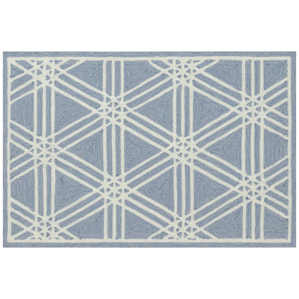 Trans Ocean Liora Manne Capri Hex Indoor/Outdoor Durable Area Rug - Stylish Geometric Accent For Any Space Blue Polyester,Acrylic Cap23174103