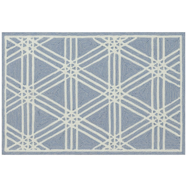 Trans Ocean Liora Manne Capri Hex Indoor/Outdoor Durable Area Rug - Stylish Geometric Accent For Any Space Blue Polyester,Acrylic Cap23174103