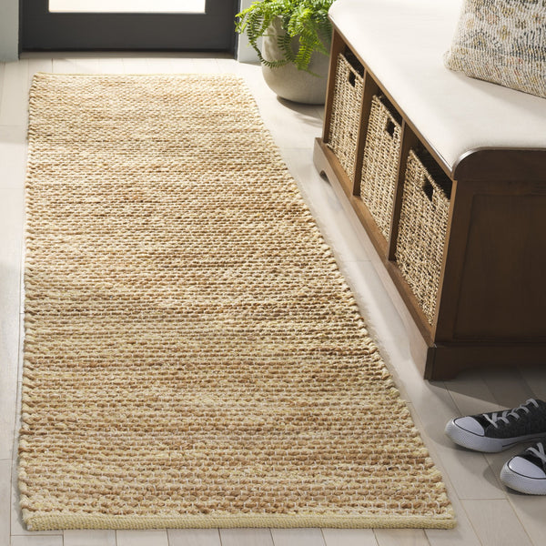 Safavieh Cape Coastal Handwoven Jute Cotton Rug In Sunny Yellow And Natural Tones — Durable Low-Profile Accent Rug 3'-0" x 5'-0" CAP236C-3
