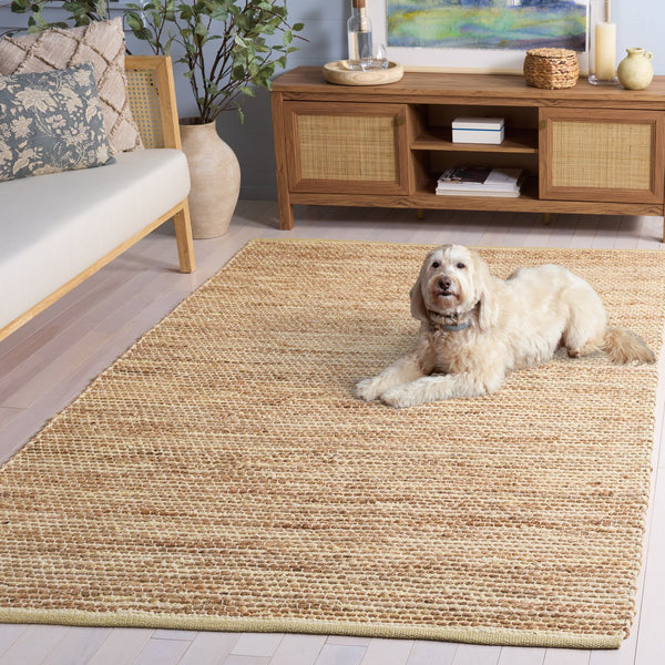 Safavieh Cape Handwoven Jute & Cotton Rug In Sunny Yellow Natural — Coastal Texture, Durable Low-Profile Comfort 4'-0" x 6'-0" CAP236C-4