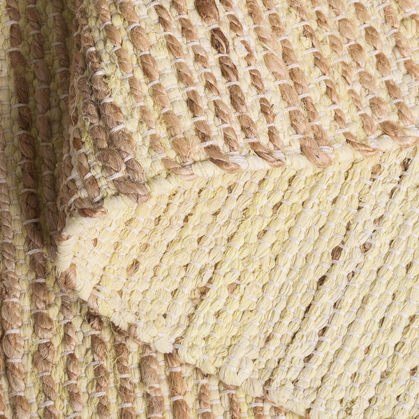 Safavieh Cape Handwoven Jute & Cotton Rug In Sunny Yellow Natural — Coastal Texture, Durable Low-Profile Comfort 4'-0" x 6'-0" CAP236C-4