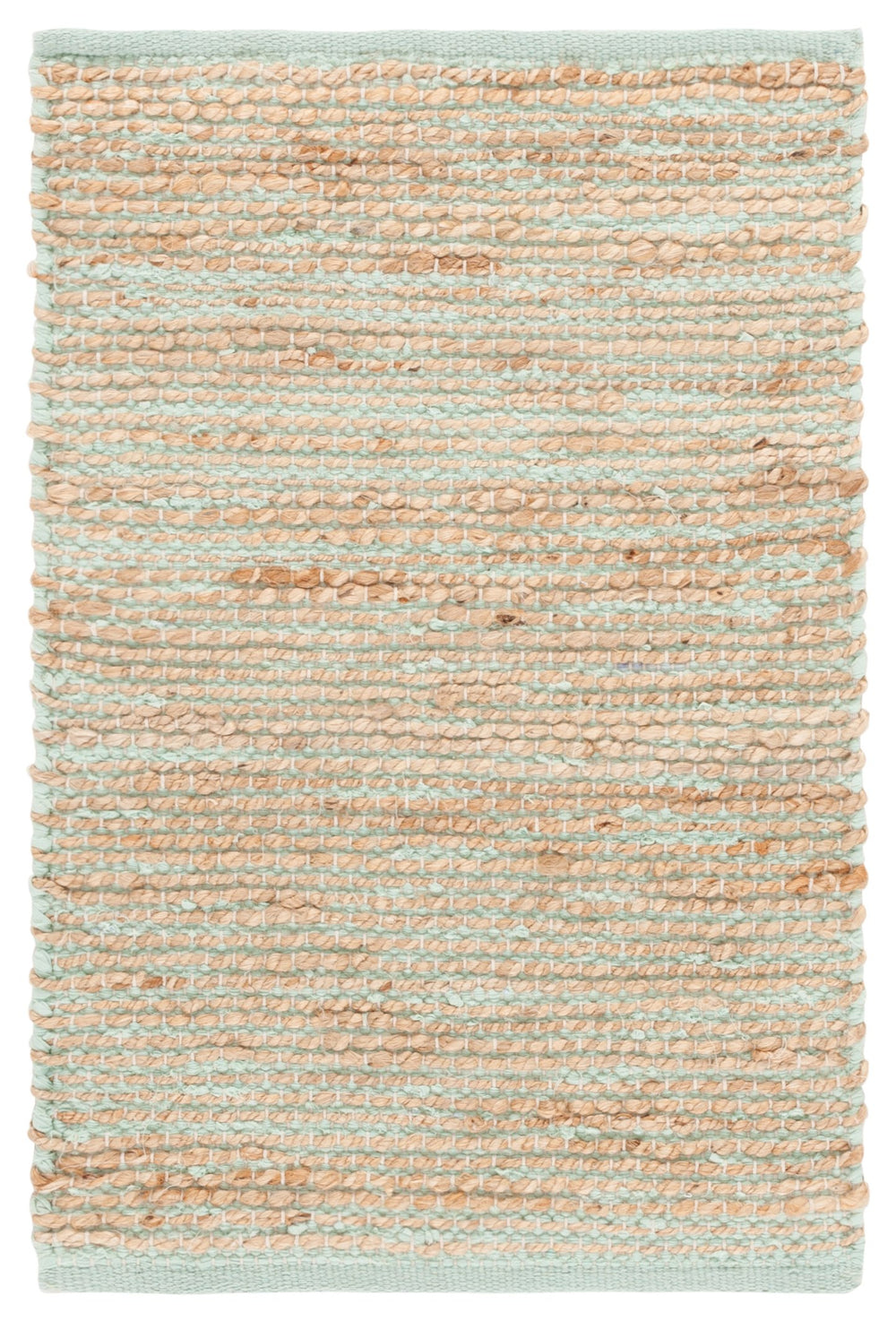 Safavieh Cape Handwoven Jute-Cotton Area Rug In Turquoise And Natural Tones — Coastal Texture, Low-Profile Charm 3'-0" x 5'-0" CAP236K-3