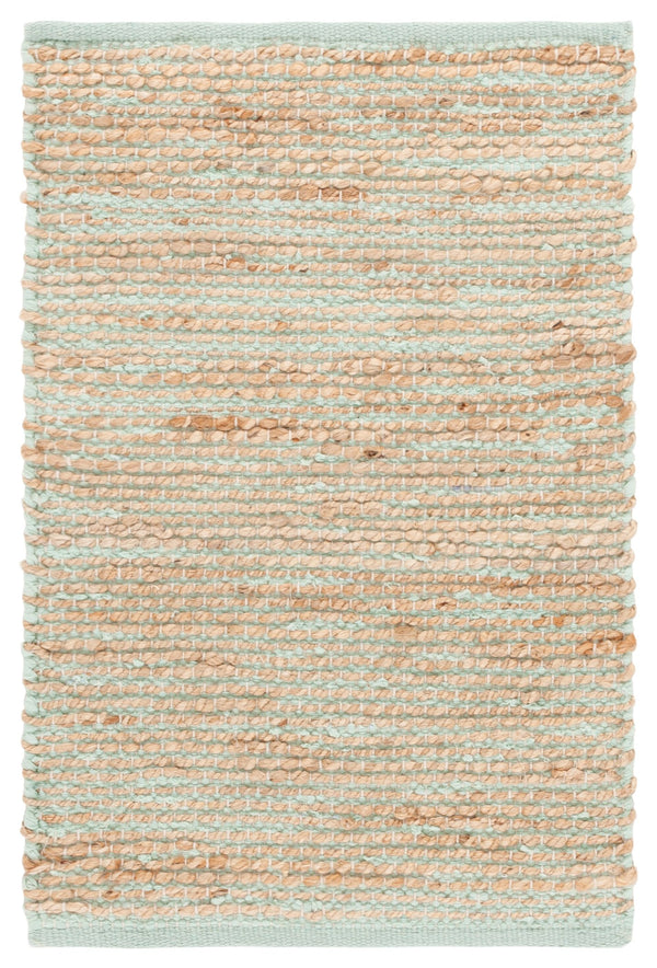 Safavieh Cape Handwoven Jute-Cotton Area Rug In Turquoise And Natural Tones — Coastal Texture, Low-Profile Charm 3'-0" x 5'-0" CAP236K-3