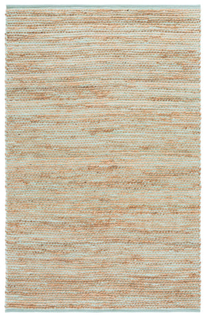 Safavieh Cape Cod Coastal Handwoven Jute & Cotton Rug In Turquoise And Natural Tones, Low-Profile Durable Design 6'-0" x 9'-0" CAP236K-6