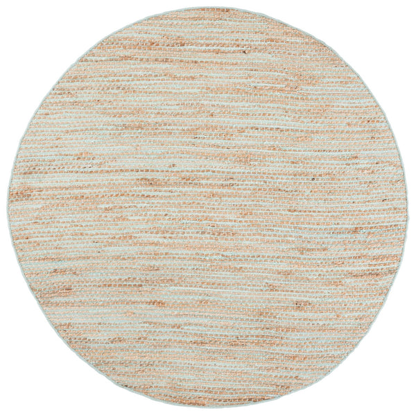 Safavieh Cape Handwoven Jute-Cotton Area Rug In Turquoise And Natural Tones — Coastal Texture, Durable Charm 4'-0" x 6'-0" CAP236K-4