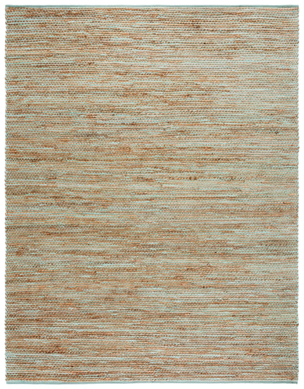 Safavieh Cape Handwoven Jute-Cotton Area Rug In Turquoise And Natural Tones — Coastal Texture, Low-Profile Charm 3'-0" x 5'-0" CAP236K-3