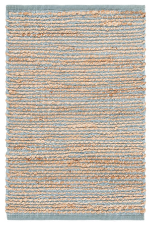 Safavieh Cape Coastal Blue & Natural Handwoven Jute Cotton Rug — Eco-Friendly Texture, Timeless Coastal Style 4'-0" x 6'-0" CAP236M-4