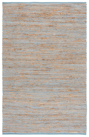 Safavieh Cape Coastal Blue & Natural Handwoven Jute Cotton Rug — Eco-Friendly Texture, Timeless Coastal Style 4'-0" x 6'-0" CAP236M-4