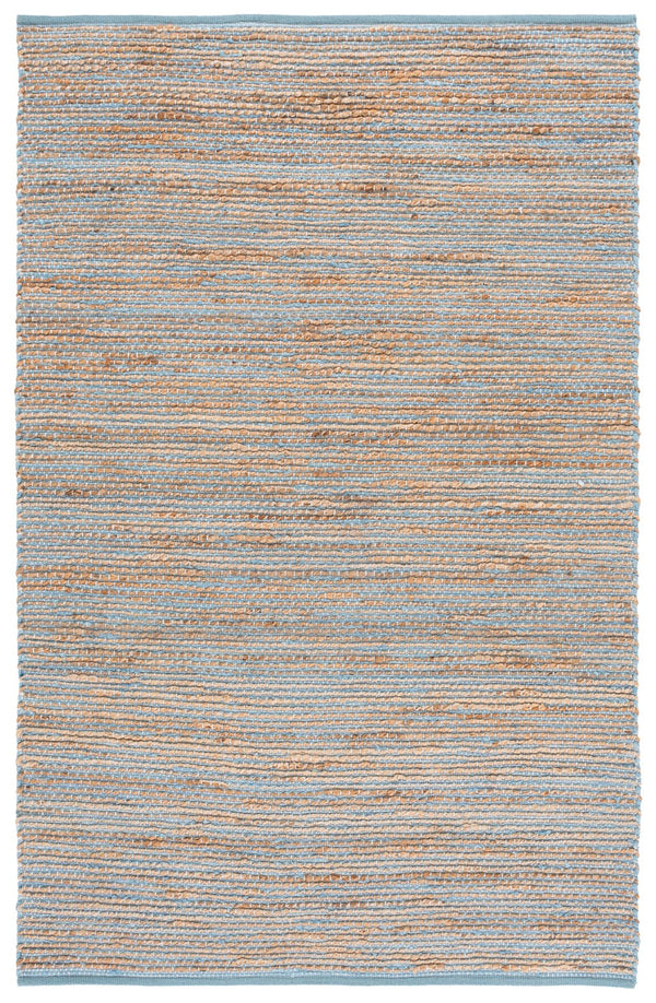 Safavieh Cape Coastal Handwoven Jute & Cotton Area Rug In Blue And Natural — Durable Low-Profile Nautical Charm 3'-0" x 5'-0" CAP236M-3