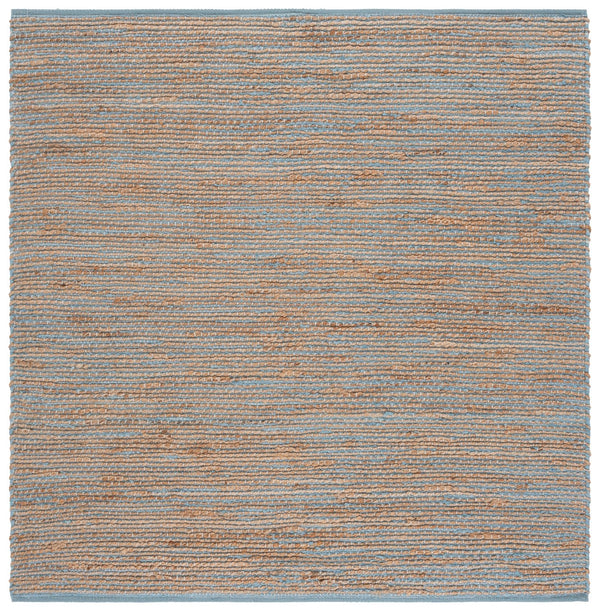 Safavieh Cape Coastal Blue & Natural Handwoven Jute Cotton Rug — Eco-Friendly Texture, Timeless Coastal Style 4'-0" x 6'-0" CAP236M-4