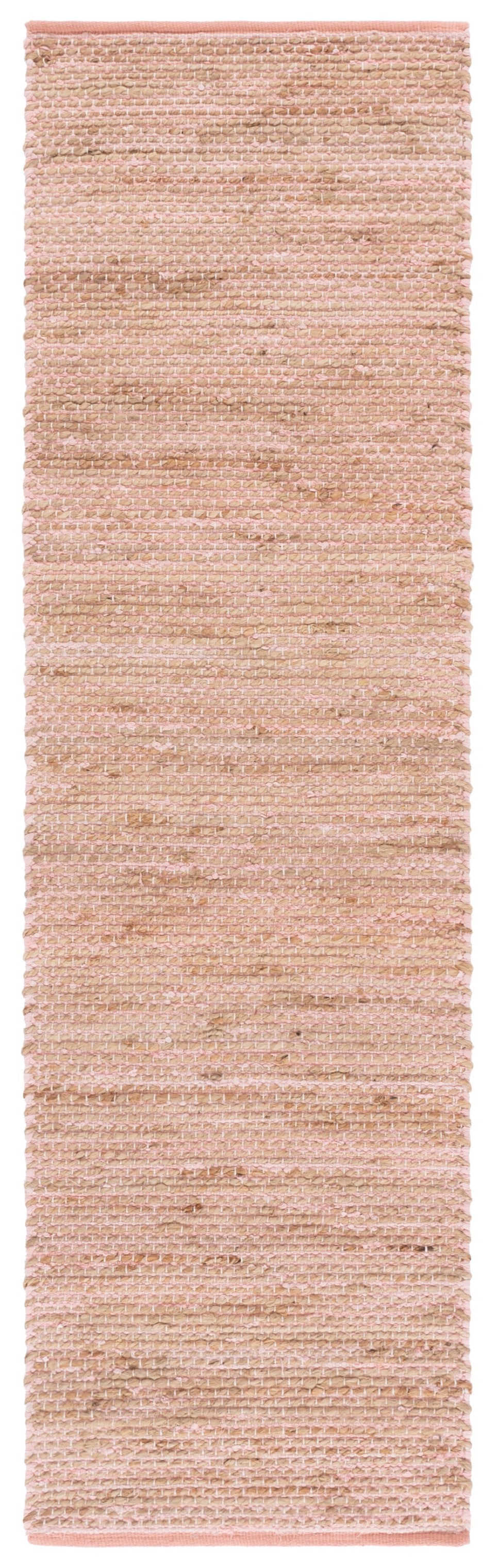 Safavieh Cape Handwoven Jute And Cotton Rug In Soft Pink And Natural Tones — Low-Profile Coastal Texture Charm 5'-0" x 8'-0" CAP236U-5