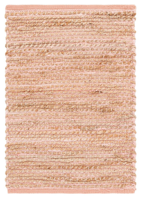 Safavieh Cape Jute-And-Cotton Area Rug In Pink And Natural Tones — Handwoven, Low-Profile Coastal Texture 4'-0" x 6'-0" CAP236U-4