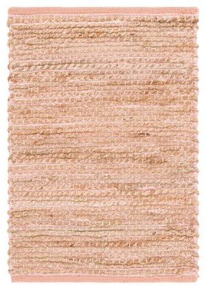 Safavieh Cape Jute And Cotton Handwoven Blush Pink Rug With Natural Tones, Low-Profile Pile, Coastal Charm 3'-0" x 5'-0" CAP236U-3