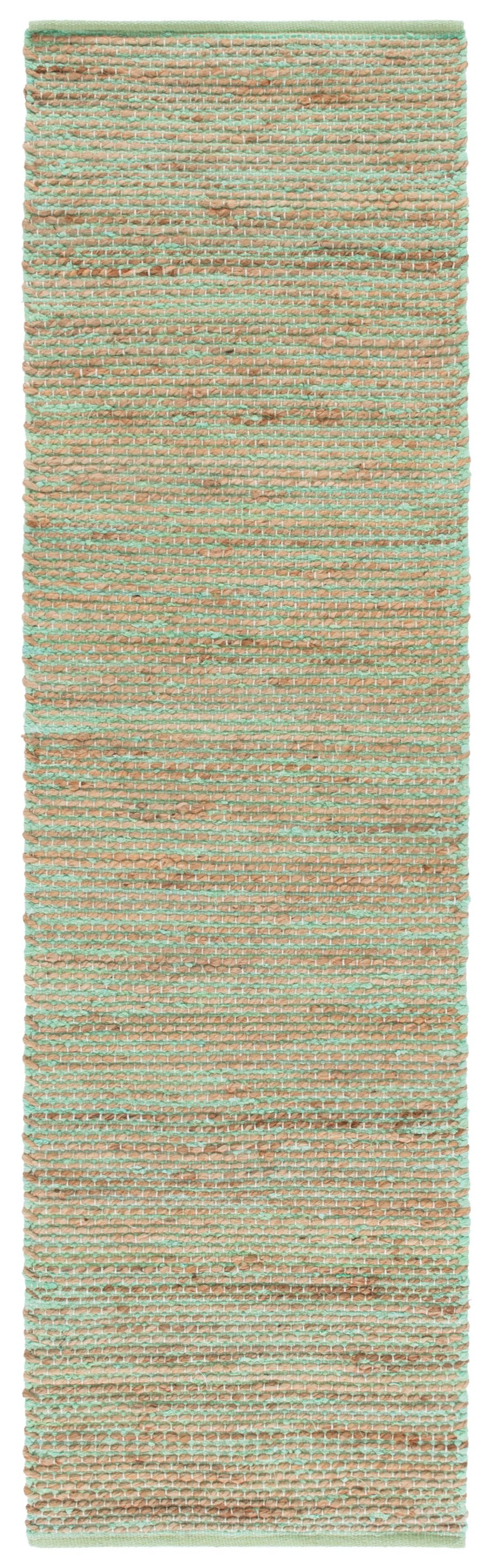 Safavieh Cape Handwoven Jute And Cotton Rug In Coastal Green And Natural Tones — Durable, Low-Profile Charm For Entryways 4'-0" x 6'-0" CAP236Y-4