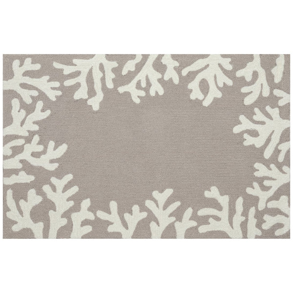 Trans Ocean Liora Manne Capri Coastal Indoor/Outdoor Area Rug - Vibrant Tropical Design For Any Space Silver Polyester,Acrylic Cap34162047