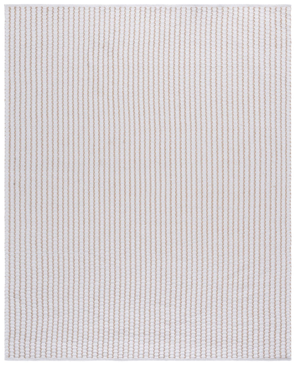 Safavieh Cape Hand-Woven Ivory Beige Cotton Area Rug, Low-Profile Pile, Scandinavian Geometric Style For Cozy Rooms 6'-0" x 6'-0" CAP451B-6SQ