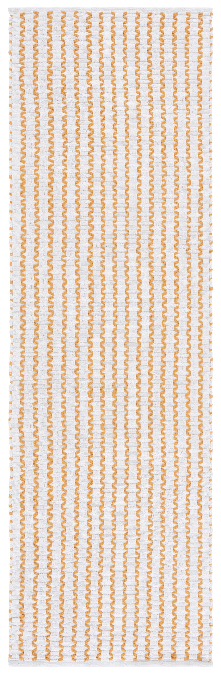 Safavieh Cape Hand-Woven Ivory And Gold Accent Rug — Low-Profile Cotton Pile, Minimalist Luxury For Modern Homes 3'-0" x 5'-0" CAP451D-3