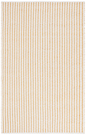 Safavieh Cape Elegant Hand-Woven Runner In Ivory And Gold — Scandinavian Geometric Design, Low-Profile Cotton Finish 2'-3" x 8'-0" CAP451D-28