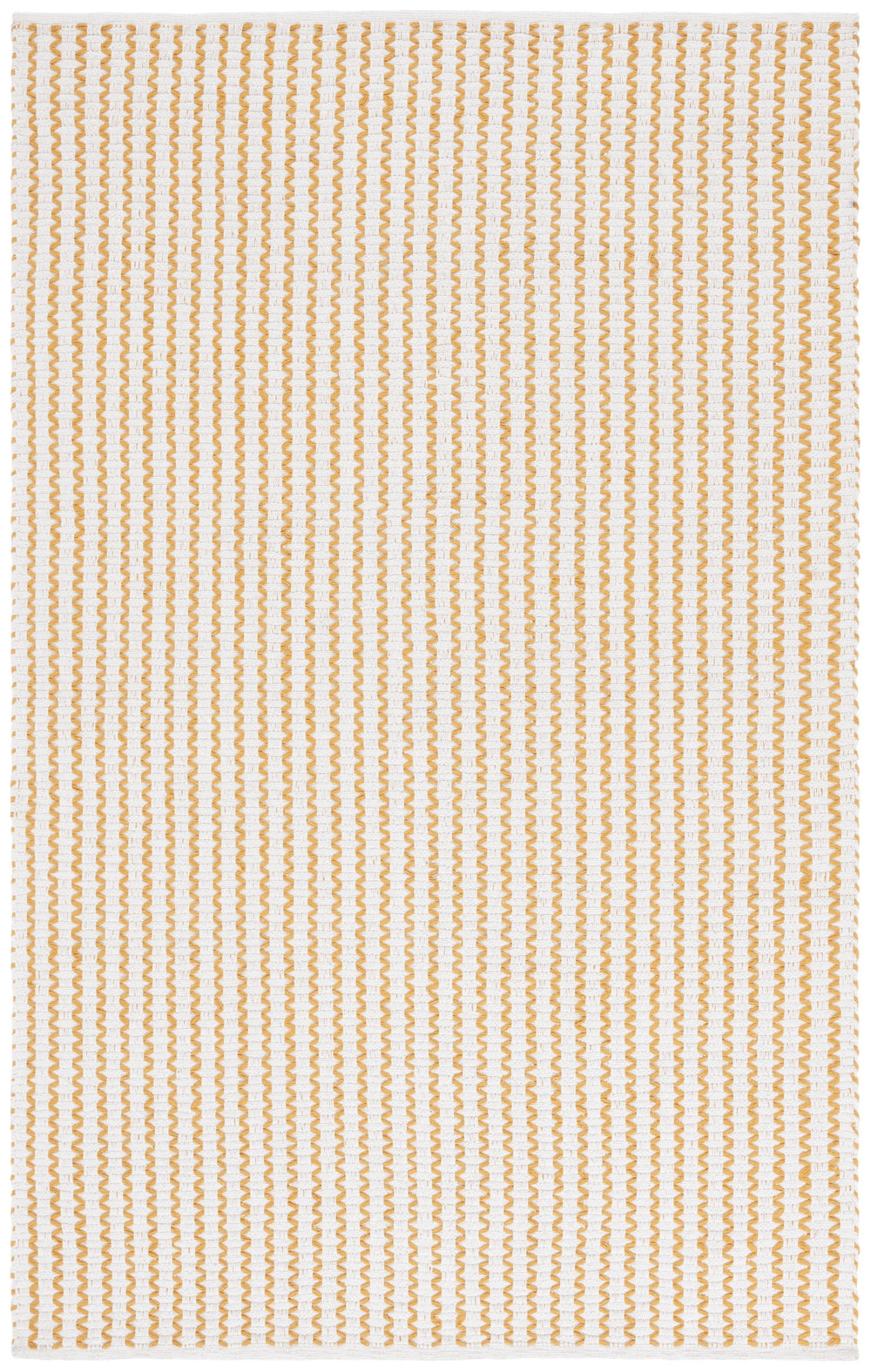 Safavieh Cape Hand-Woven Ivory And Gold Accent Rug — Low-Profile Cotton Pile, Minimalist Luxury For Modern Homes 3'-0" x 5'-0" CAP451D-3