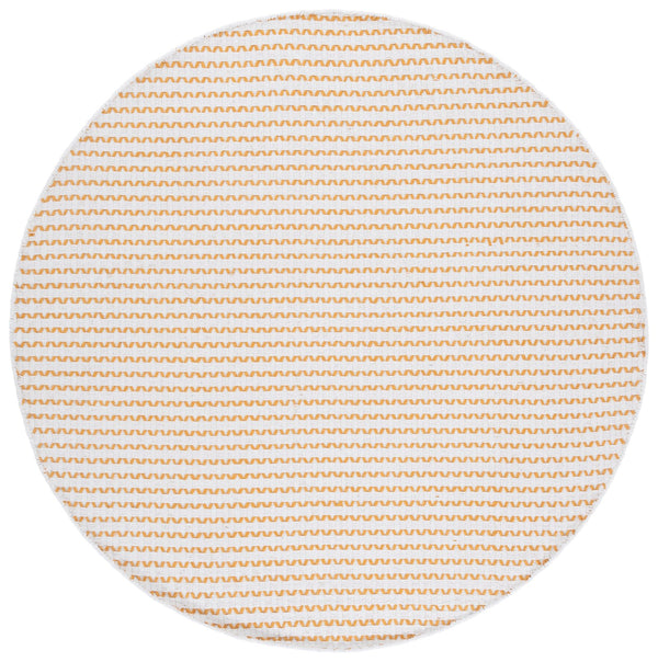 Safavieh Cape Elegant Hand-Woven Runner In Ivory And Gold — Scandinavian Geometric Design, Low-Profile Cotton Finish 2'-3" x 8'-0" CAP451D-28