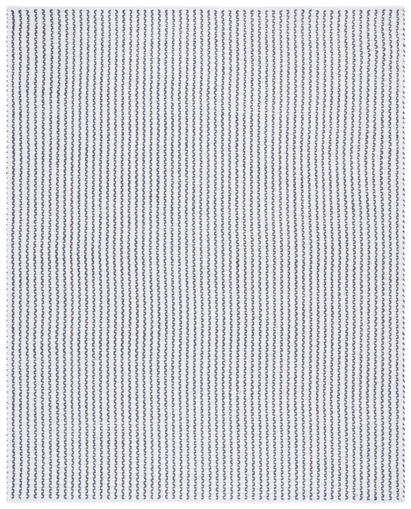 Safavieh Cape Cotton Hand-Woven Ivory & Charcoal Geometric Rug — Slim Low-Profile Texture For Modern Spaces 4'-0" x 6'-0" CAP451H-4