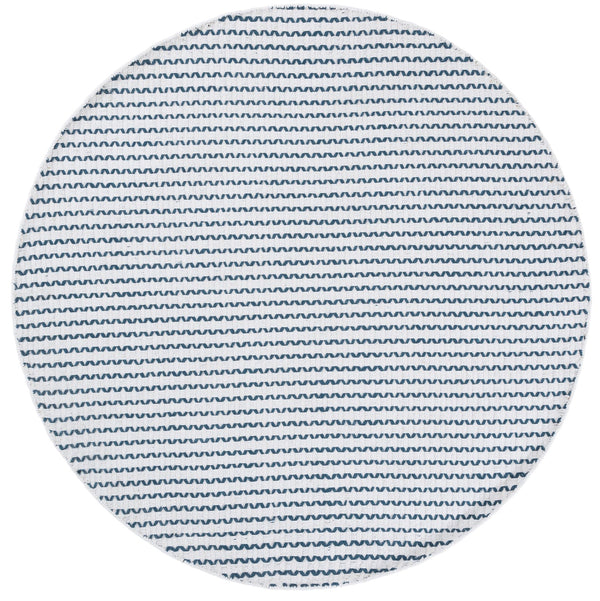 Safavieh Cape Handwoven Cotton Area Rug In Ivory And Teal With Geometric Scandinavian Design, Low-Profile Comfort 3'-0" x 5'-0" CAP451J-3