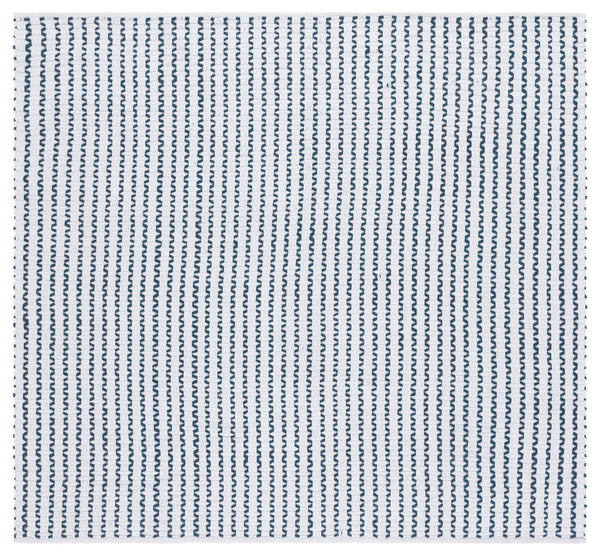 Safavieh Cape Cod Hand-Woven Cotton Runner In Ivory And Teal With Geometric Modern Design, Low-Profile Durable Style 2'-3" x 8'-0" CAP451J-28