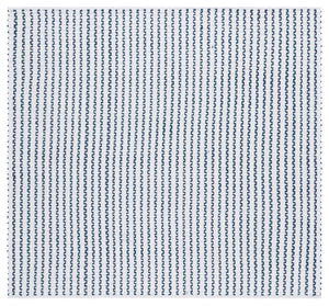 Safavieh Cape Hand-Woven Ivory And Teal Geometric Rug — Scandinavian-Inspired Cotton Pile, Low-Profile Elegance 8'-0" x 10'-0" CAP451J-8