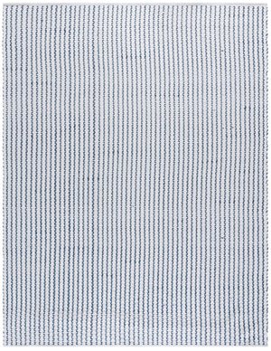 Safavieh Cape Cod Hand-Woven Cotton Runner In Ivory And Teal With Geometric Modern Design, Low-Profile Durable Style 2'-3" x 8'-0" CAP451J-28