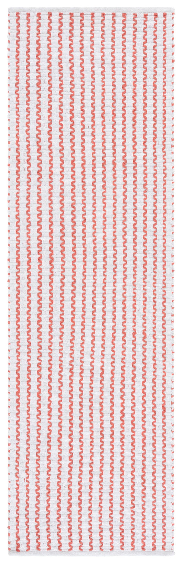 Safavieh Cape Hand-Woven Ivory And Rust Square Area Rug — Scandinavian Geometric Design, Low-Profile Cotton Pile, Durable Elegance 6'-0" x 6'-0" CAP451P-6SQ