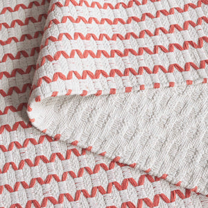 Safavieh Cape Handwoven Ivory And Rust Area Rug — Modern Geometric Scandinavian Flair, Plush Cotton Low Pile 3'-0" x 5'-0" CAP451P-3