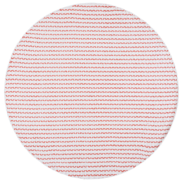 Safavieh Cape Cod Handwoven Ivory And Rust Runner – Low Pile Cotton, Sculpted Geometric Design For Hallways 2'-3" x 8'-0" CAP451P-28
