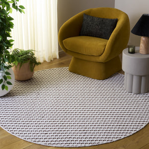 Safavieh Cape Hand-Woven Ivory And Brown Runner With Low-Profile Cotton Pile, Geometric Scandinavian Style Perfect For Busy Hallways 2'-3" x 8'-0" CAP451T-28