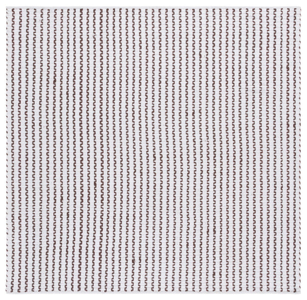 Safavieh Cape Modern Hand-Woven Cotton Rug In Ivory And Brown — Low-Profile Scandinavian Geometric Design, Durable Luxury 3'-0" x 5'-0" CAP451T-3