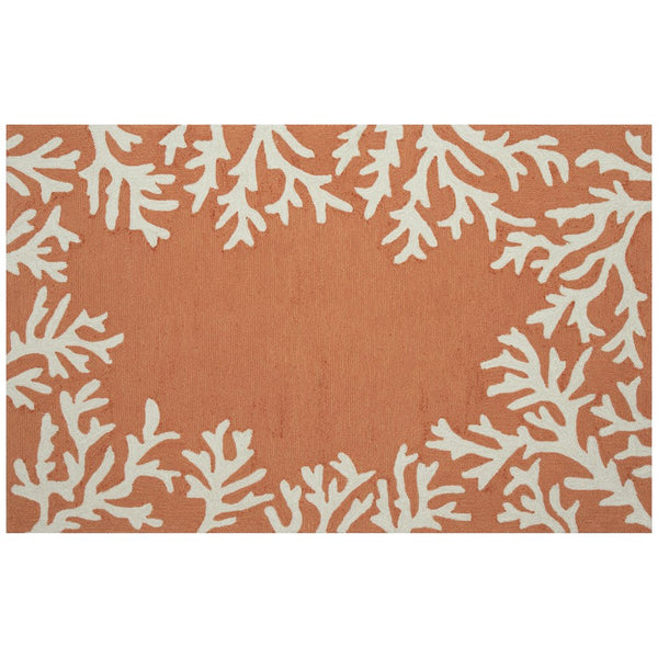 Trans Ocean Liora Manne Capri Coastal Indoor/Outdoor Area Rug - Vibrant Tropical Design For Any Space Orange Polyester,Acrylic Cap46162017