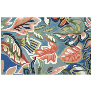 Trans Ocean Liora Manne Capri Indoor/Outdoor Rug - Vibrant Floral Geometric Design For Stylish Spaces Blue Polyester,Acrylic Cap46174004