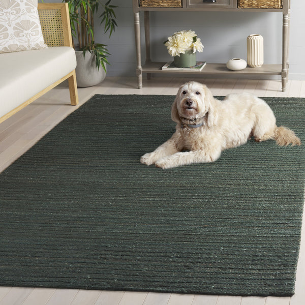 Safavieh Cape Cod Handwoven Eco-friendly Rug - Elegant, Durable Texture For Timeless Home Décor Appeal Sage ,Natural 80% Jute,20% Cotton Cap503b-8sq