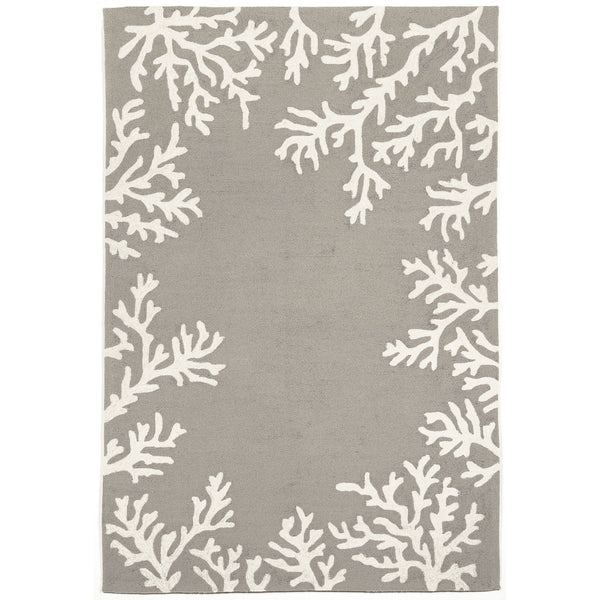 Trans Ocean Liora Manne Capri Coastal Indoor/Outdoor Area Rug - Vibrant Tropical Design For Any Space Silver Polyester,Acrylic Cap46162047